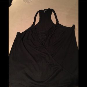 Bebe linen racer back tank top